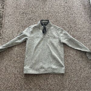 Eddie Bauer Men's Zip Up Gray Sweater